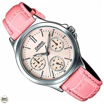 Дамски аналогов ръчен часовник Casio LTP-V300L-4A. Кожена каишка