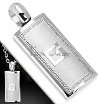 Красива стоманена плочка с буквата „G“