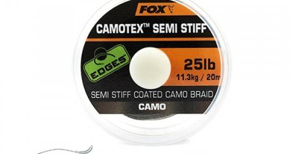 Плетен повод Fox Edges Camotex Semi Stiff Camo 20m
