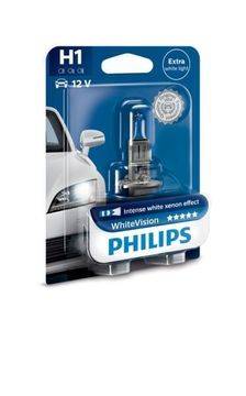 Халогенна крушка за фар Philips H1 White Vision, 12V, 55W, 1 брой