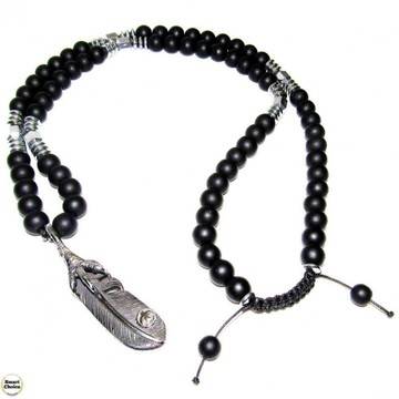 Мъжки гердан от естествени камъни Оникс и Хематит – DM-1082