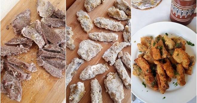 Панирани свински сърца