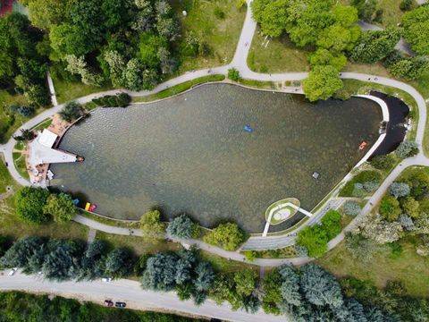 Езерото в Сандански, заснето от дрон