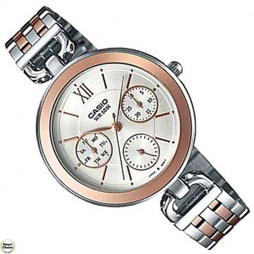 Дамски аналогов ръчен часовник Casio LTP-E406BPG-7A. Стоманена верижка