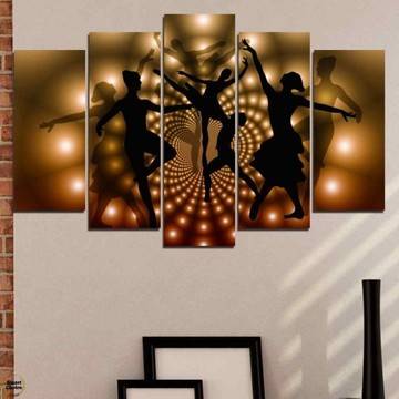 Декоративно пано за стена от 5 части с балетен мотив – HD-589
