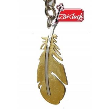 Перо – метален ключодържател с две лица