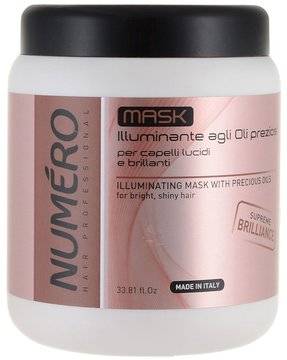 Brelil Numero Illuminating Mask with Precious Oils for bright, shiny Hair Mаска за блясък със скъпоценно масло с арганово…