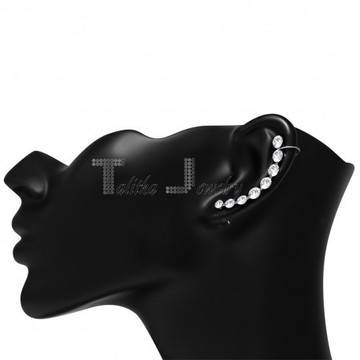 Стилно украшение за едно ухо. Обеца с цирконии