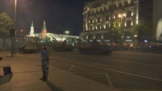Първа нощна репетиция за Парада на победата в Русия