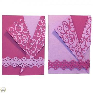 Ръчно изработена картичка „Лилаво сако“. Модел DM-5014