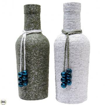 Сувенир ръчна изработка – комплект две вази цветя – 19 см. DM-9094