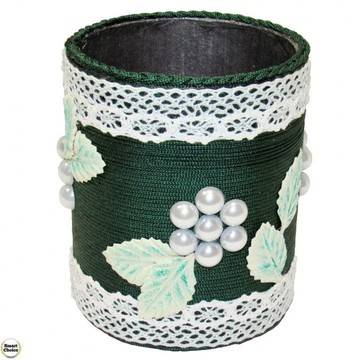 Сувенир ръчна изработка – аксесоар за бюро „Перлени цветя“. Модел DM-9095