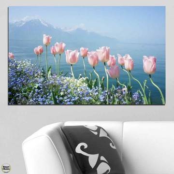 Картина пано за стена от 1 част с пролетни лалета – HD-670-1