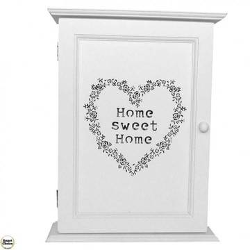 Декоративна дървена кутия за ключове „Home sweet home“ – 28 см. Модел – 4870