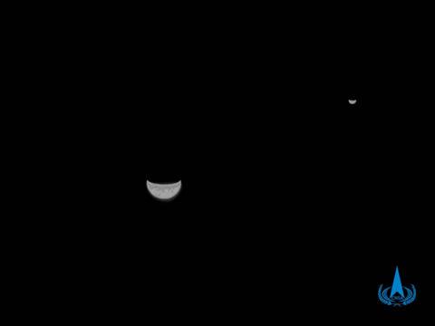 Китайската мисия Тянвън засне прощална снимка на Земята и Луната