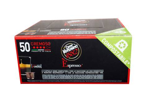 Кафе капсули Vergnano 1882 Espresso Cremoso 50 бр. съвместими с Nespresso