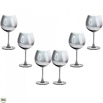 Комплект шест чаши за червено вино 650 мл „Синя феерия“ – модел 78-8853