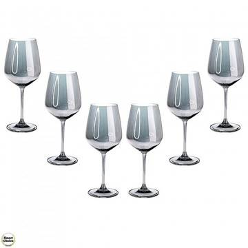 Комплект шест чаши за бяло вино 520 мл „Синя феерия“ – модел 78-8851