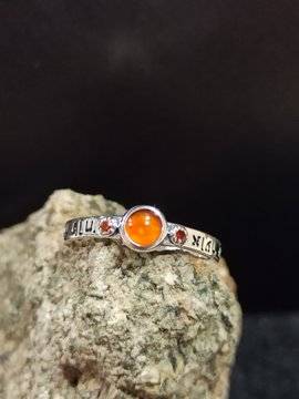 Кабала пръстен от сребро „Бог ще ти отвори доброто си съкровище“