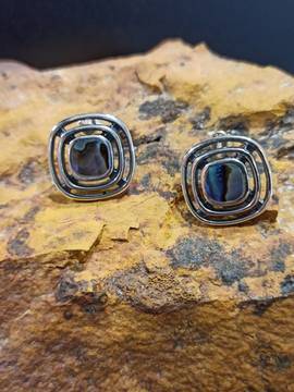 Дамски сребърни обеци с кралски седеф 610EN