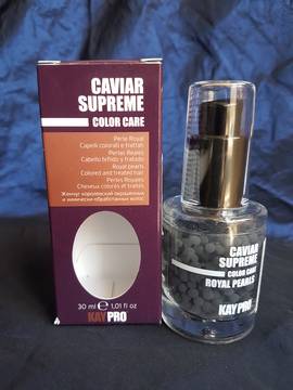 Kay Pro Caviar Supreme color care Royal Pearls Олио за възстановяаване на коса с перли от черен хайвер и кератин 30мл.