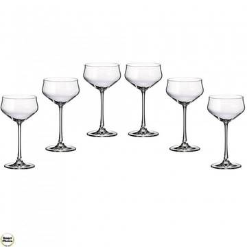Комплект 6 кристални чаши за мартини „Alca“ 235 мл. – Бохемия кристалит