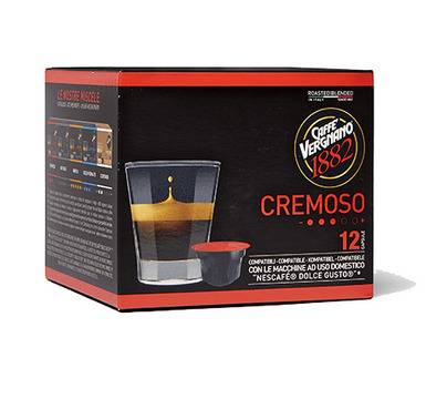 Кафе капсули Caffe Vergnano 1882 Cremoso съвместими с Dolce Gusto 12 бр.