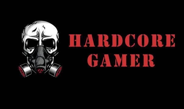 Знаме HARDCORE GAMER, 50 x 80 см, с пръчка