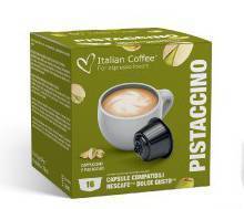 Кафе капсули Italian Coffee капучино с вкус на шам-фъстък съвместими с Dolce Gusto 16 бр.