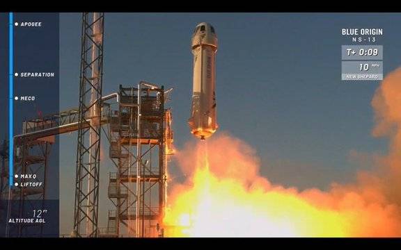 УСПЕХ: Корабът Ню Шепърд на Блу Ориджин изведе в космоса апаратура на НАСА!