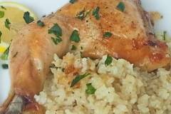 Пиле с ориз на фурна