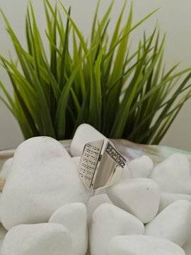 KABBALAH* сребърен пръстен с текст на SHEMA ISRAEL 1446R