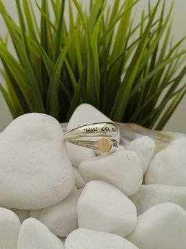 Kabbalah сребърен пръстен с 14к злато “ОТДАДЕНОСТTA”