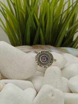 KABBALAH* пръстен от сребро с гранат “Кралица Естер”