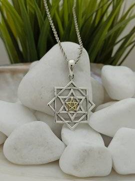 Kabbalah амулет от сребро “ЗВЕЗДАТА на ДАВИД”
