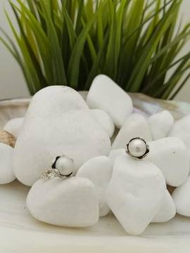 KABBALAH* сребърни обеци-талисман 1454E с перла в короната