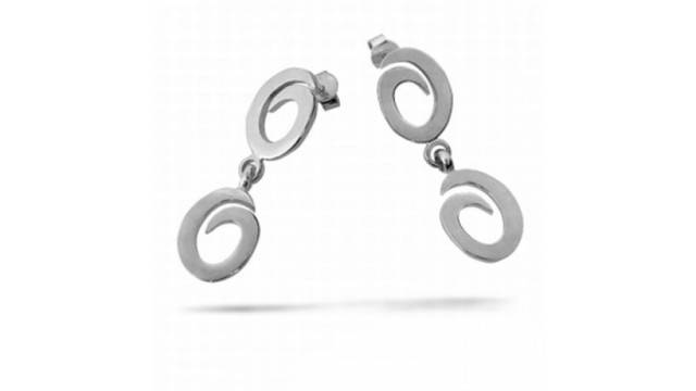 Висящи сребърни обеци 023-2E
