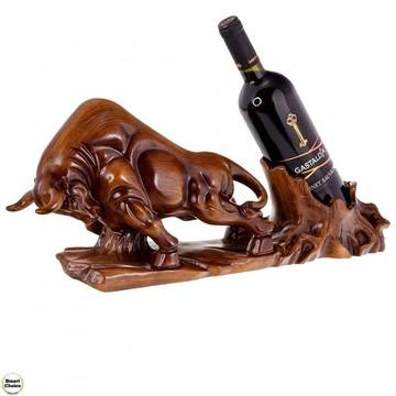 Статуетка поставка за вино от полирезин на бик – 50 см. Модел 80-9060