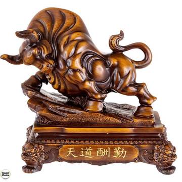 Фън Шуй статуетка. Фигура от полирезин на бик – 31 см. Модел 81-9064