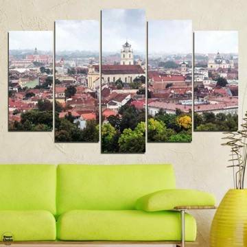 Картина пано за стена от 5 части – Вилнюс Литва – HD-130