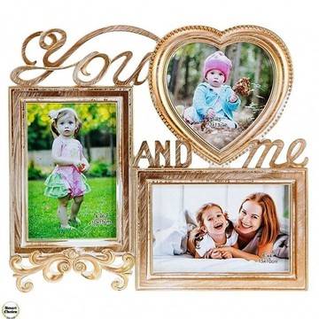 Рамка – колаж за 3 снимки „You and me“ 32 x 28 см. Модел F-73-9180
