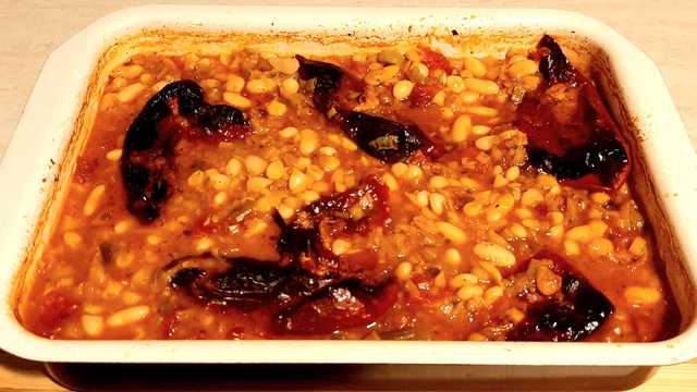 Боб на фурна за Бъдни вечер