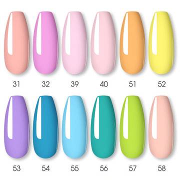 Комплект 12 пастелни цветове гел лак Rosalind