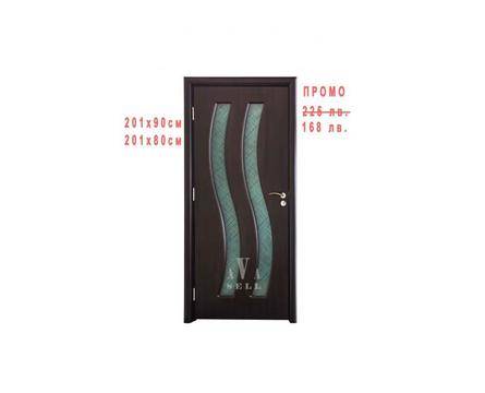 МДФ ВРАТА СЪС СТЪКЛО, ИНТЕРИОРНА