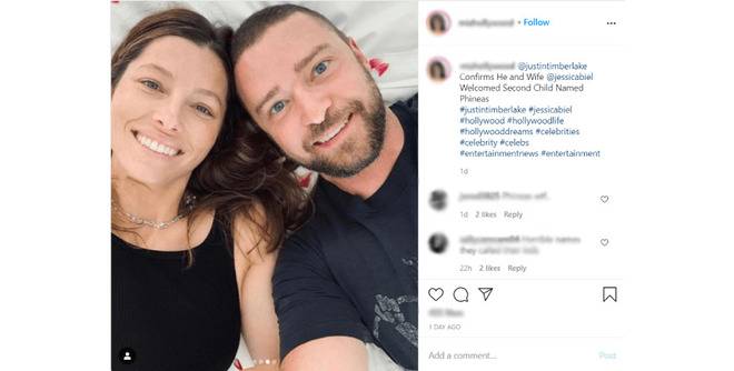 Джъстин Тимбърлейк за второто си дете