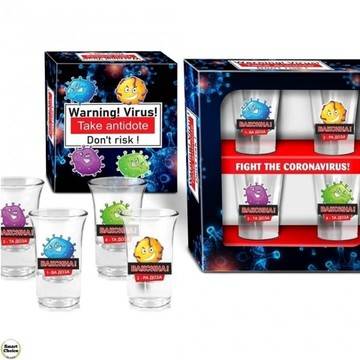 Комплект 4 чаши за шотове – Четворна ваксина. Модел B-4069