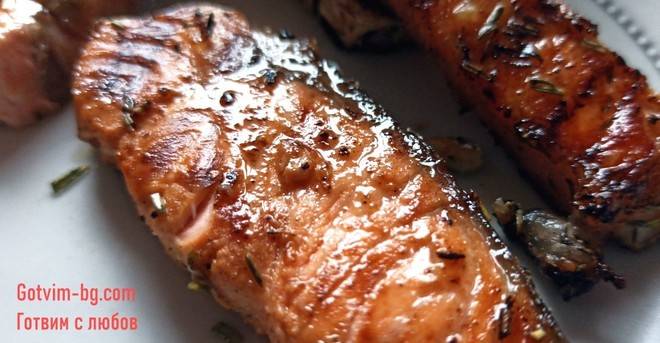 Сьомга на скара