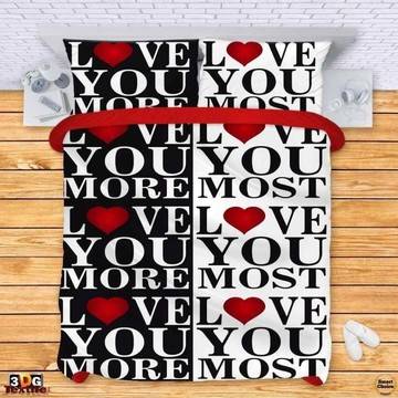 Комплект спално бельо – Обичам те повече. Модел – 001-949