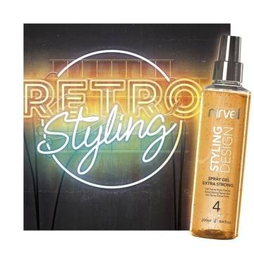 NIRVEL STYLING DESIGN SPRAY GEL Tечен фиксатор със силна фиксация и мокър ефект 200мл