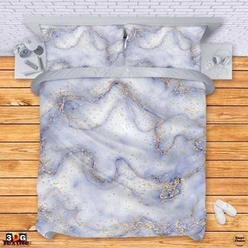 Комплект спално бельо с окраска Розов мрамор – 2. Модел – 002-647